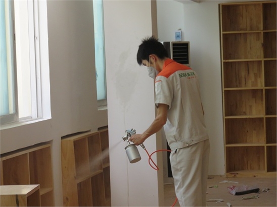 高潔雅除甲醛現場——羅湖百草園小學