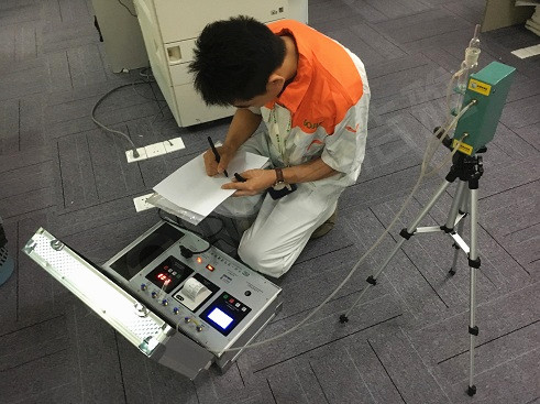 高潔雅甲醛檢測現(xiàn)場-國電電力集團南方分公司，見證大企之美。